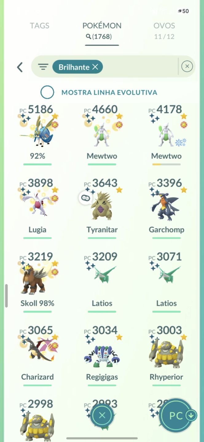 CONTA POKEMON GO MUITO SHINY