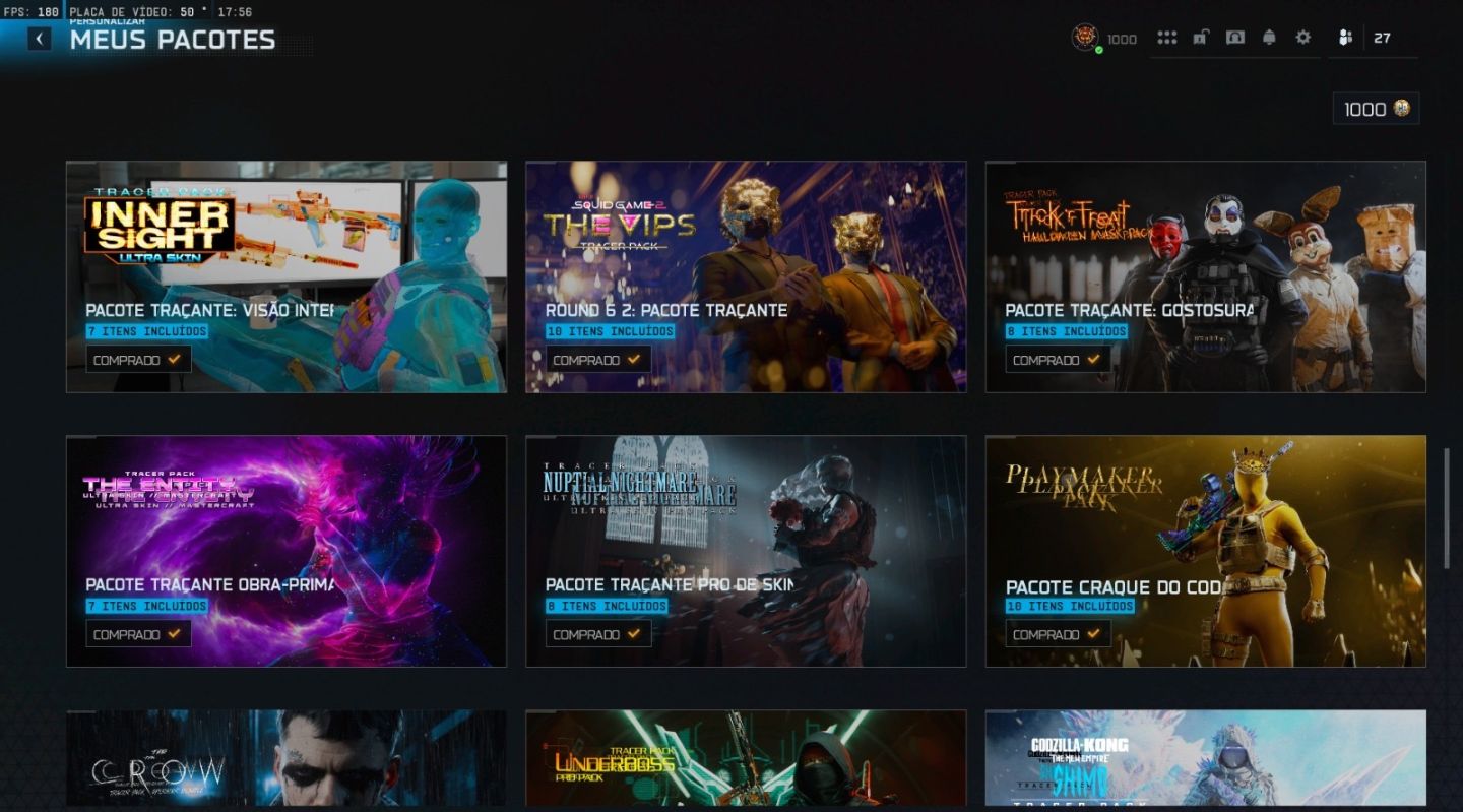CONTA COD WARZONE COM MUITA SKIN