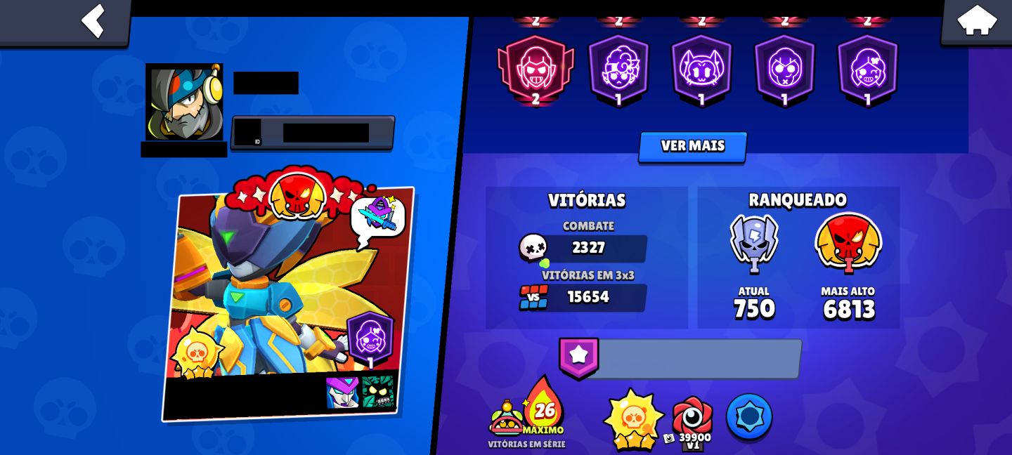 CONTA QUASE FULL MUITAS SKINS PERFEITA PRA SER PRINCIPAL | BRAWL STARS.