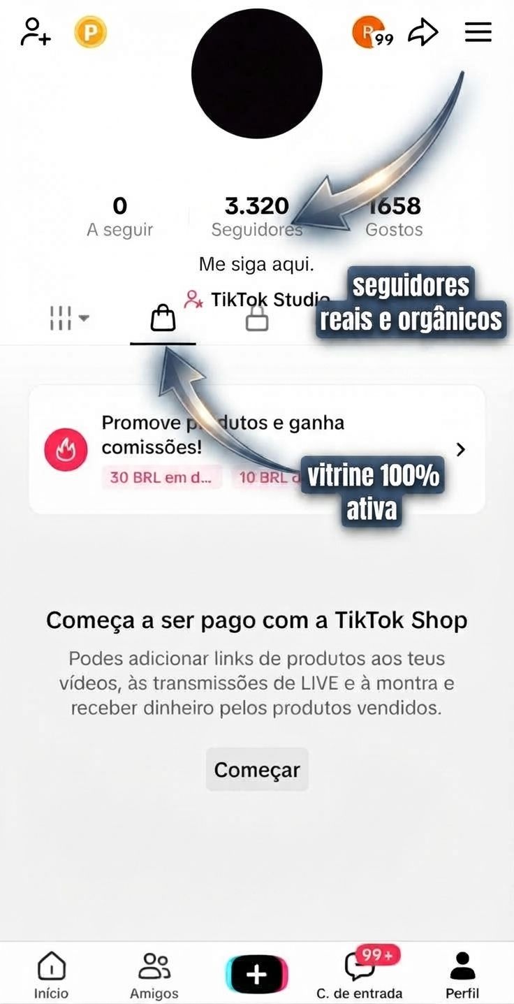 CONTAS TIKTOK! SHOP ATIVO! VITRINE 100% LIBERADA! QUALIDADE MÁXIMA