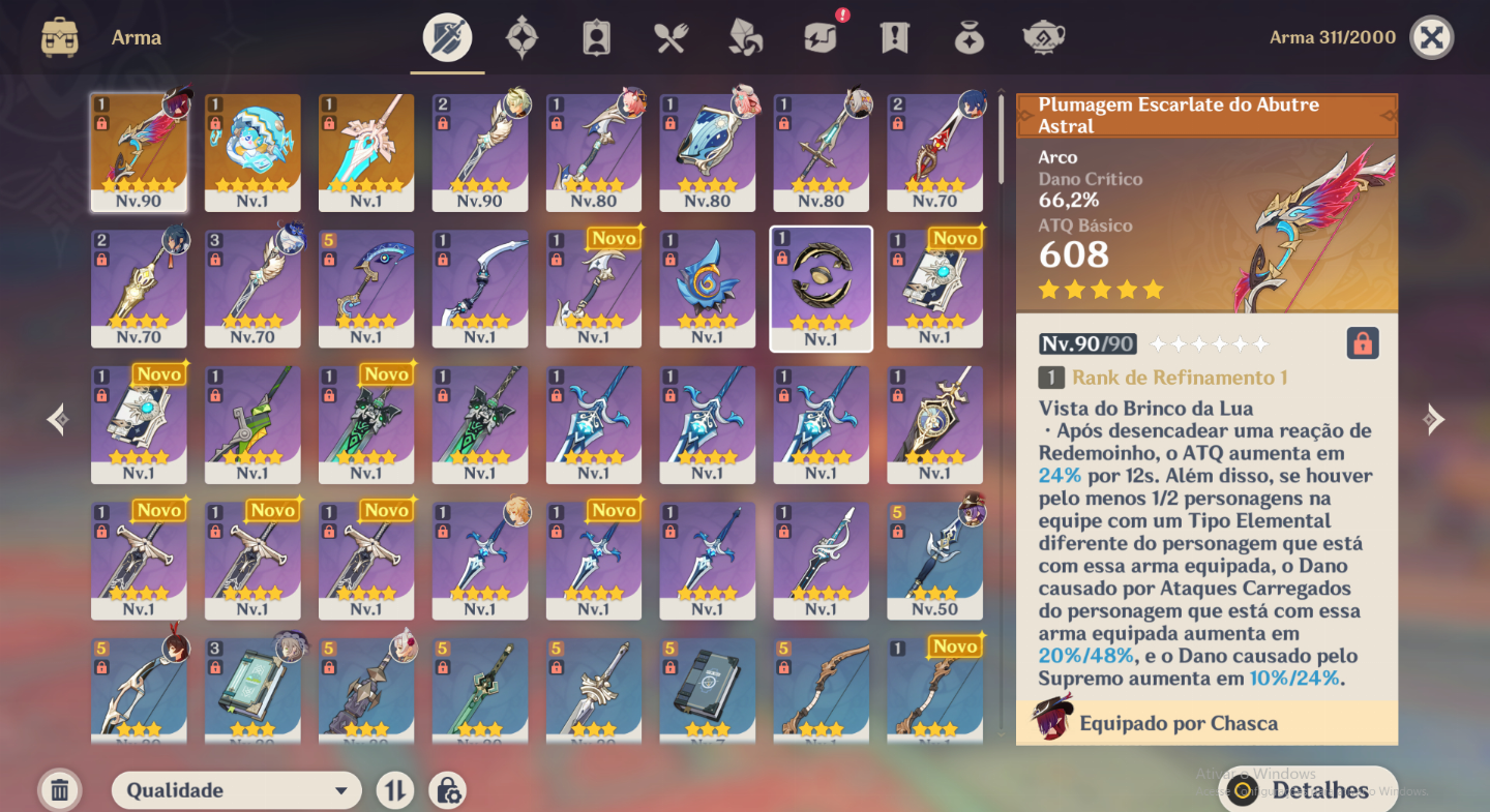 Promo de Conta de Honkai Star rail Ar70,Genshin impact lv 55 e ZZZ lvl 55