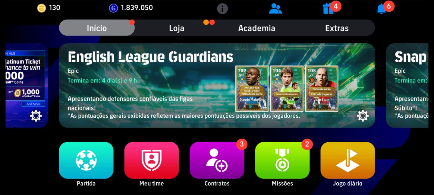 Conta de efootball com muitos jogadores bom pra quem tá iniciando