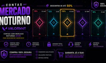 CONTAS MAIS BARATAS | VALORANT MERCADO NOTURNO FULL ACESSO TUDO ALTERAVEL