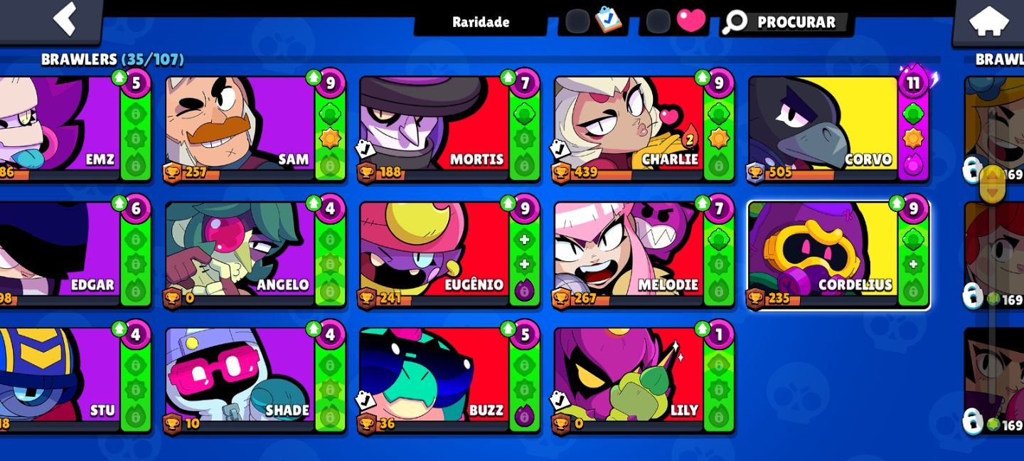 CONTA RARA / BRAWL STARS / MITICOS É LEGENDÁRIOS GARANTIDOS!