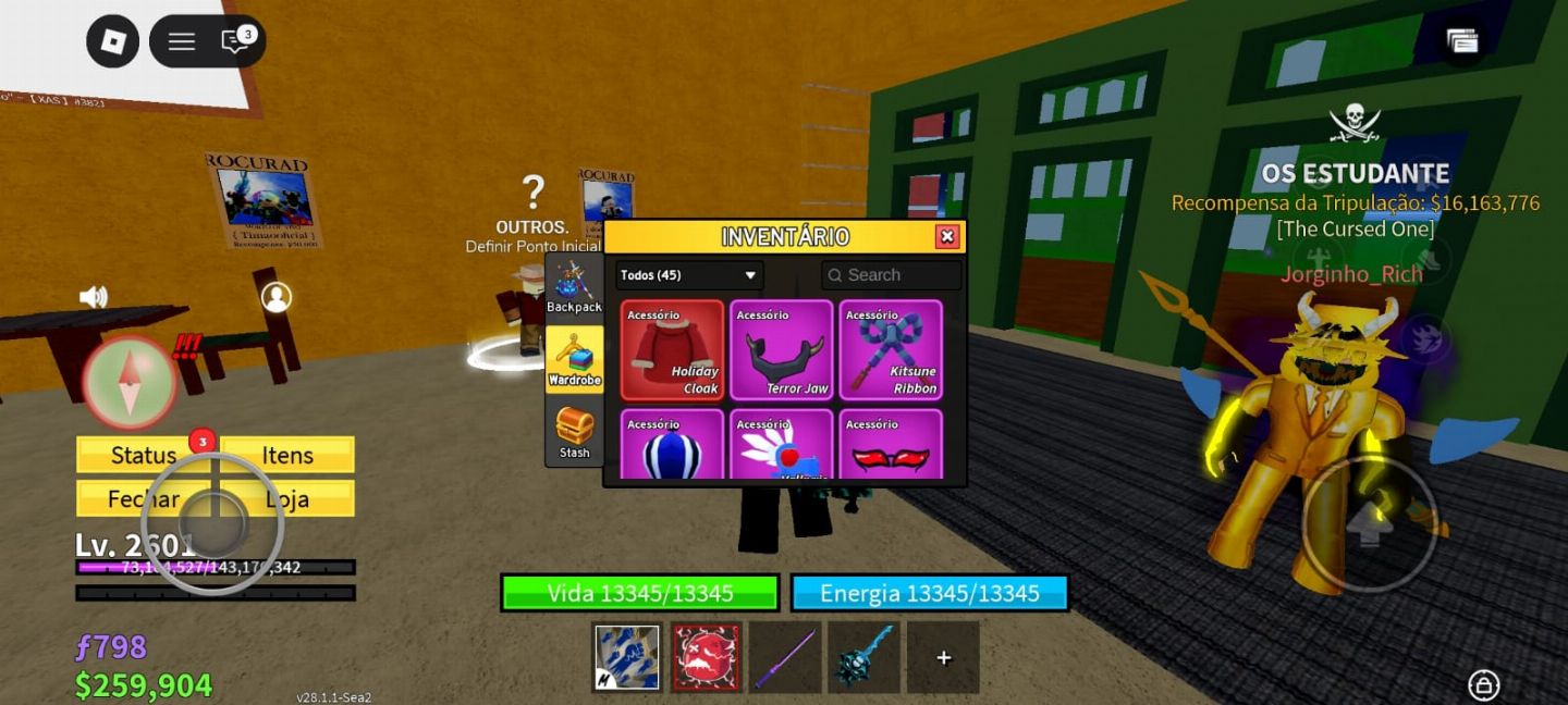 Conta de blox fruits com Ice perm todas as v4 espadas e 2 estilos secreto no vbl