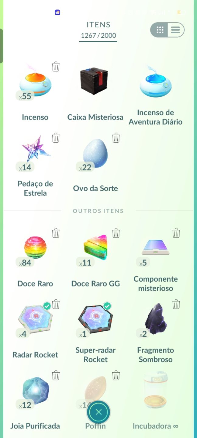 CONTA POKEGO - LVL 72 - ANO 2020 - 638 BRILHANTES - 100 MEGA EVOLUÇÕES