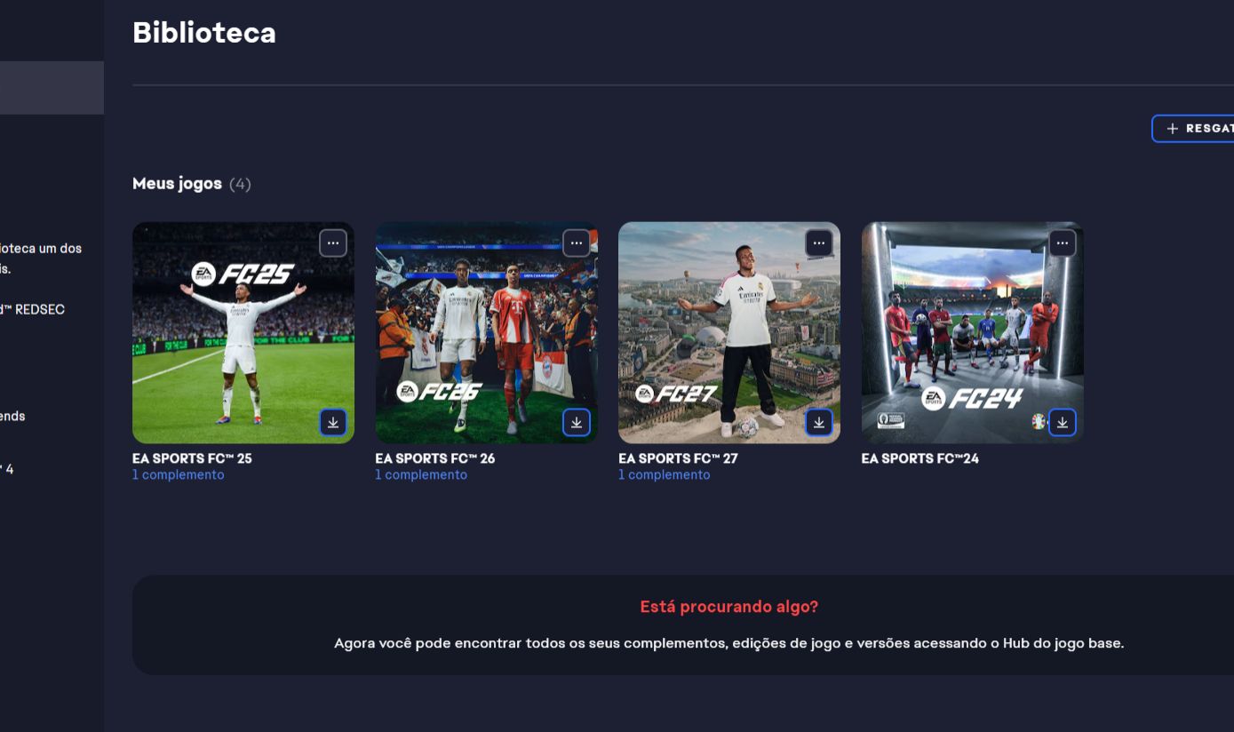 Conta EA com EA FC 24,25,26,27
