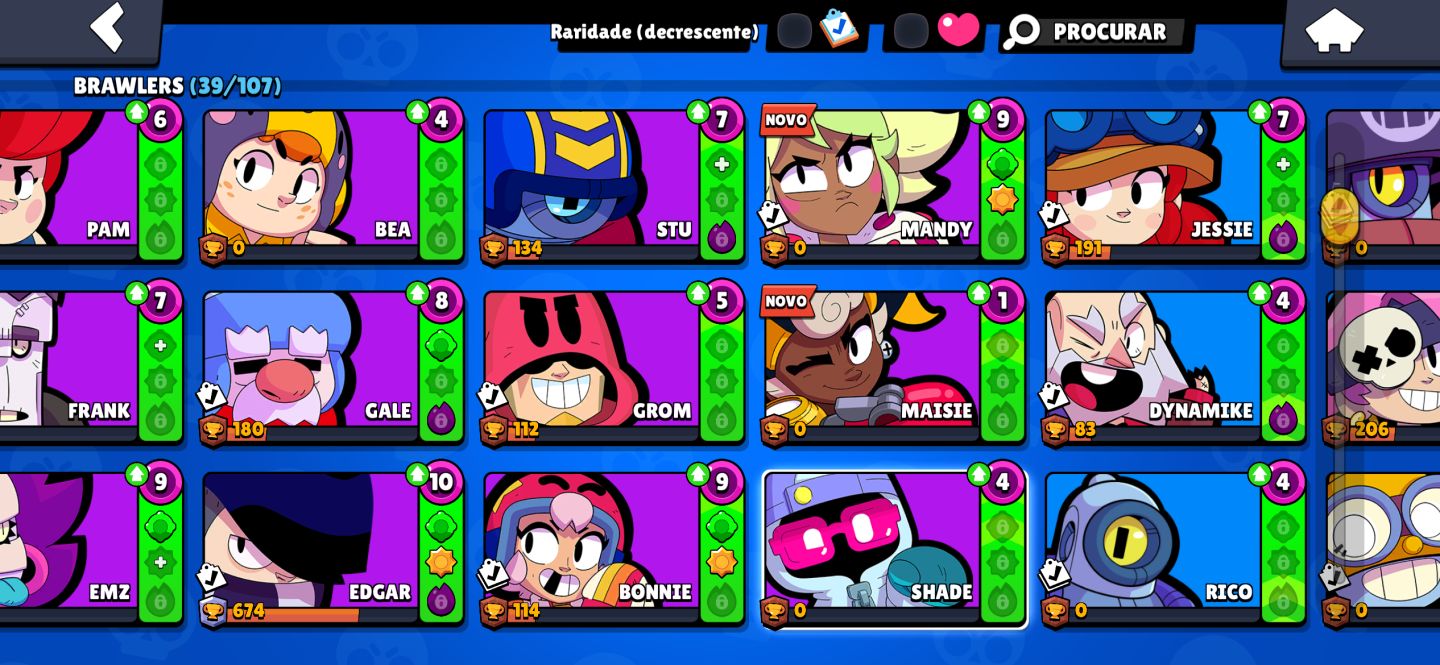 Conta com vários brawlers