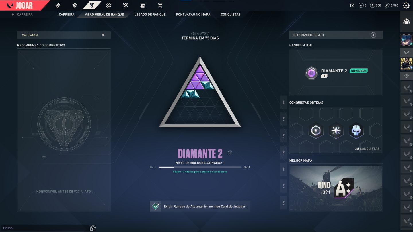 Conta VALORANT Nível 40 | Diamante 2 | MMR Ascendente | Rank Ativo | Full Acesso