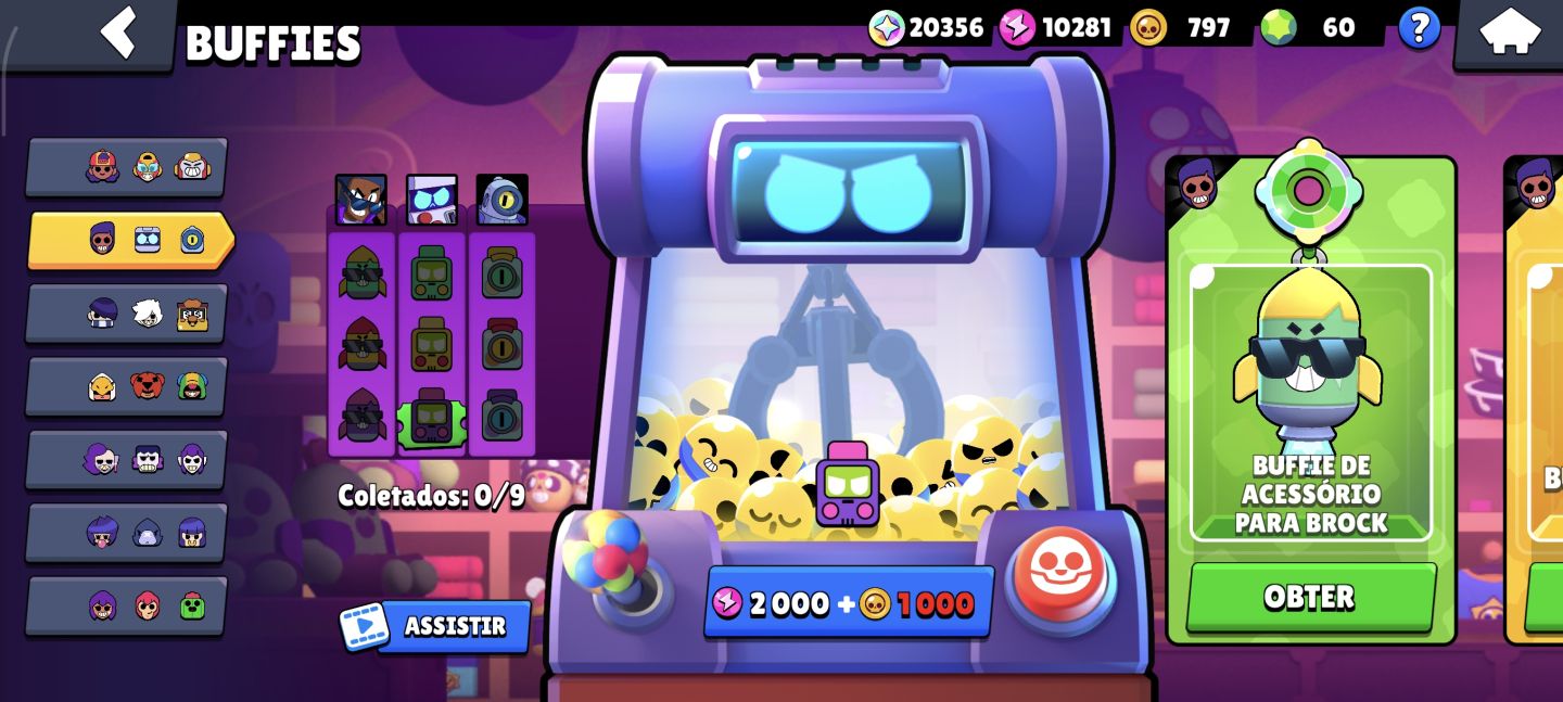 CONTA BRAWL STARS RARA