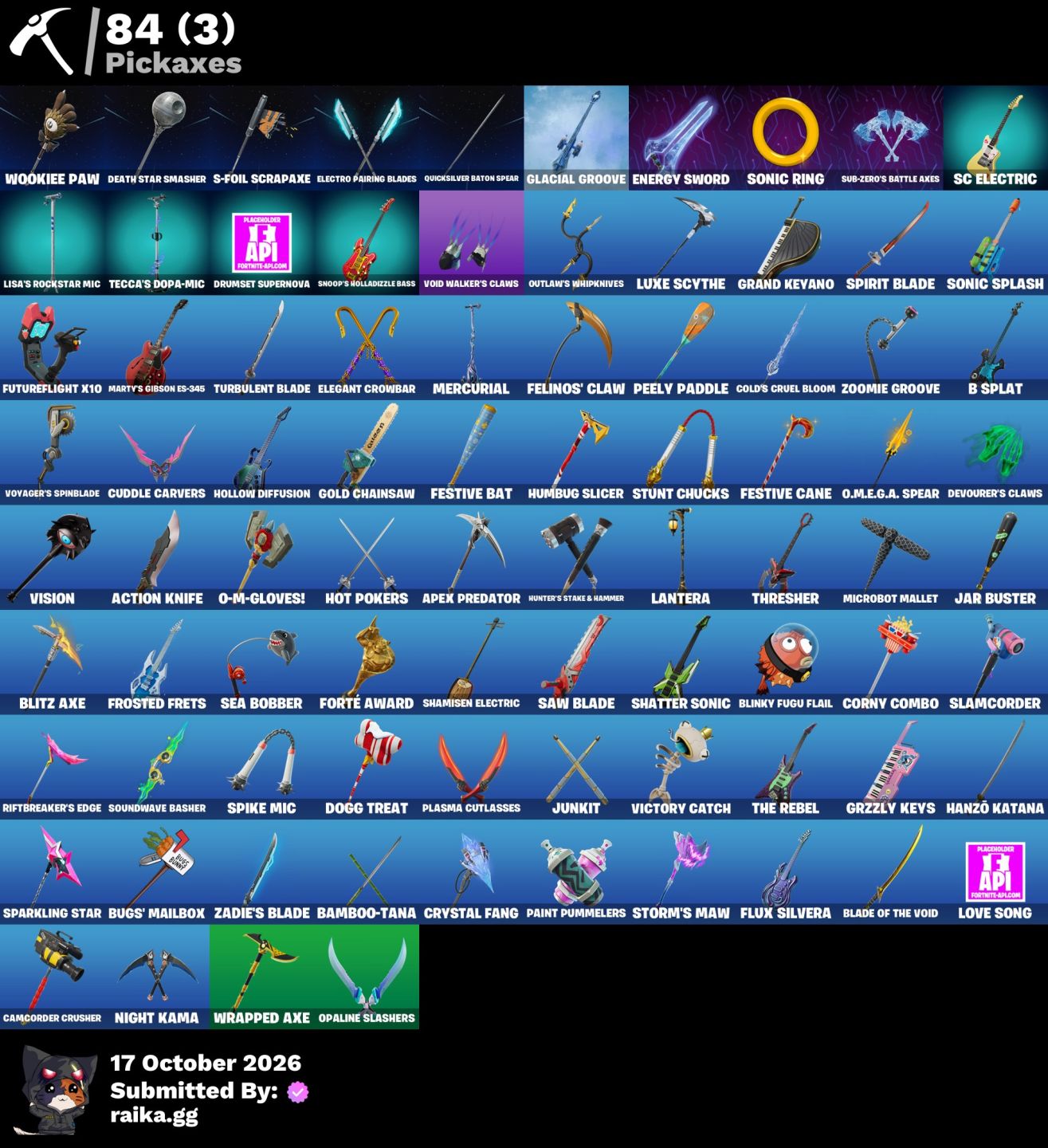 21 SKINS - 300 VBUCKS - Trailblazer Tai/Santa Dogg/Scarlet Commander/Carter Wu