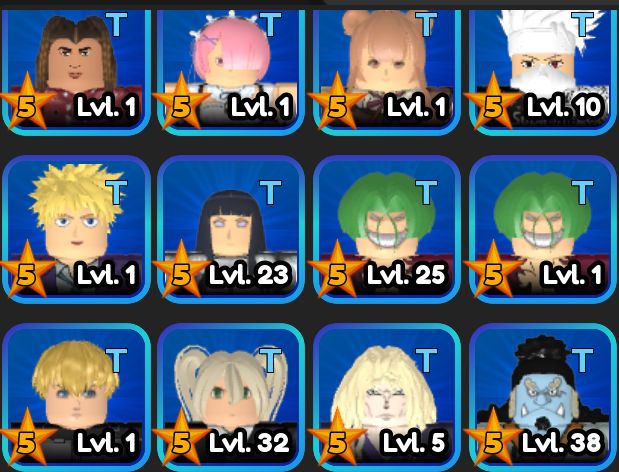 All Star Tower Defense | Serviços | Personagens
