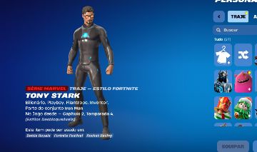 Conta Fortnite com tony stark + 97 skins + 8 picaretas tryhard + 500vbucks