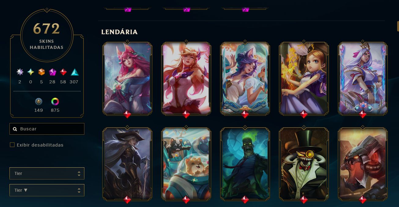 Conta do LoL desde 2015