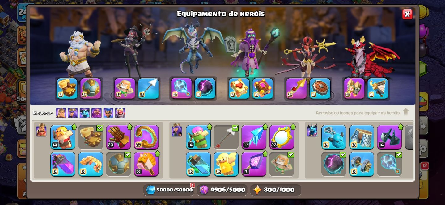 CV 18 SEMI-FULL CONTA BOA PRA LIGA DE CLANS