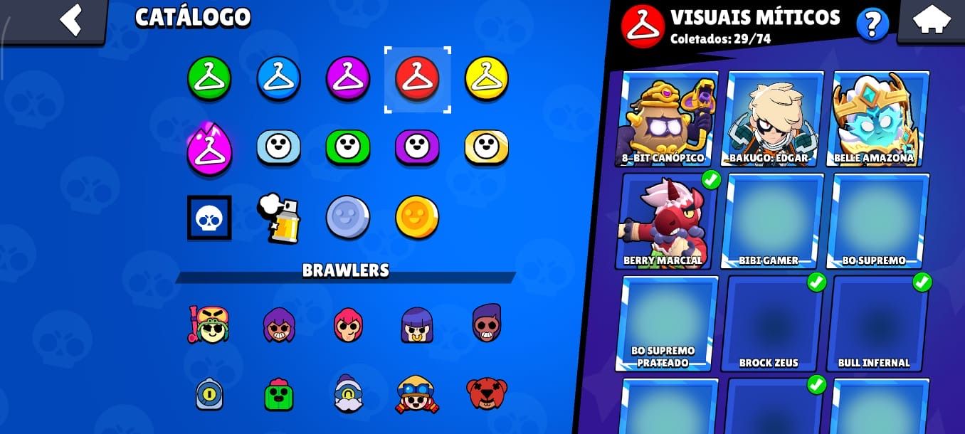 Conta Brawl Stars com TUDO DO JOGO, todos os brawlers upados, última fama.