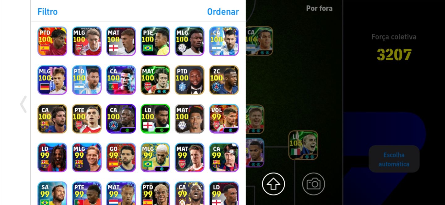 Conta Efootball com 3207 de força MOBILE