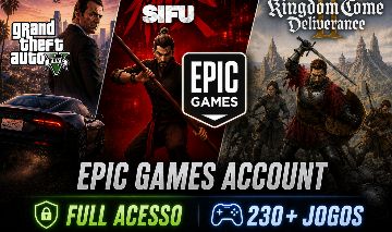 CONTA EPIC GAMES || 240 JOGOS || FULL ACESSO