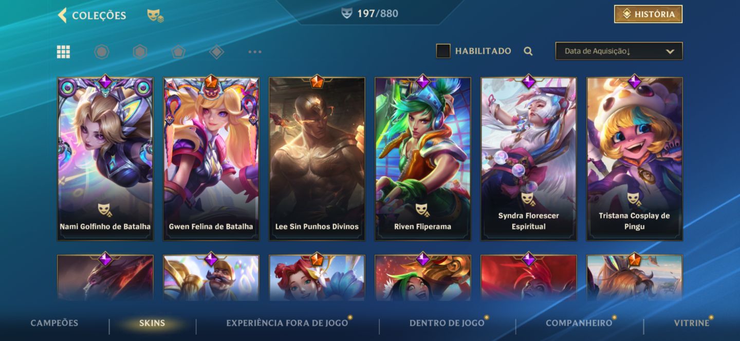 Conta wild rift focada em sup/mid