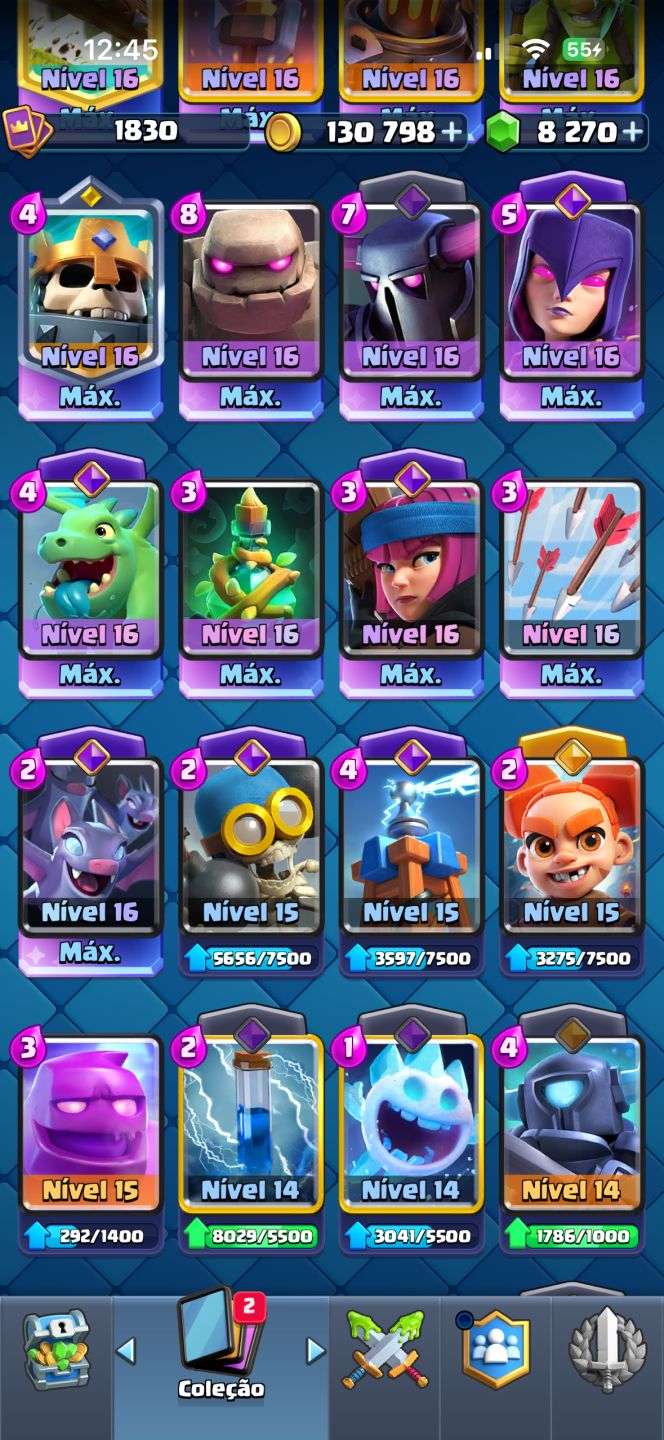 Conta com 25 level 16 e 8k de gemas