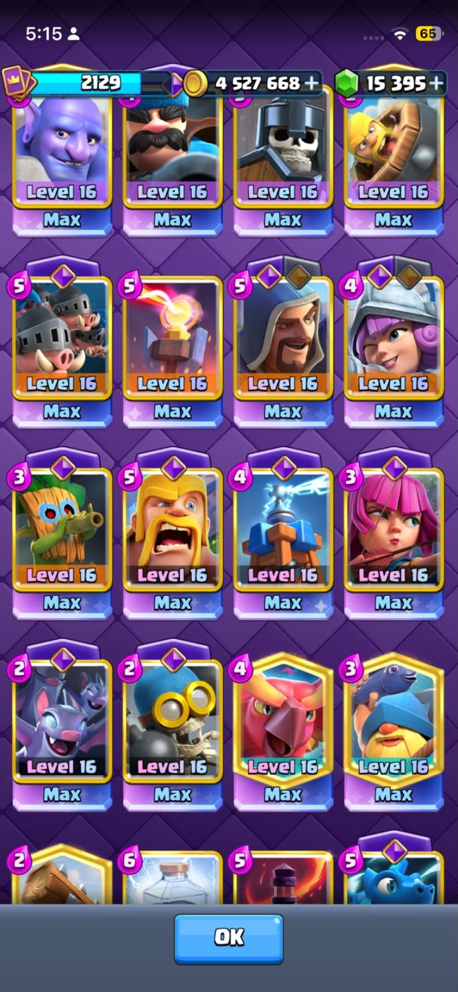 CONTA TOP Clash Royale (+10 anos de jogo e vários itens raros)