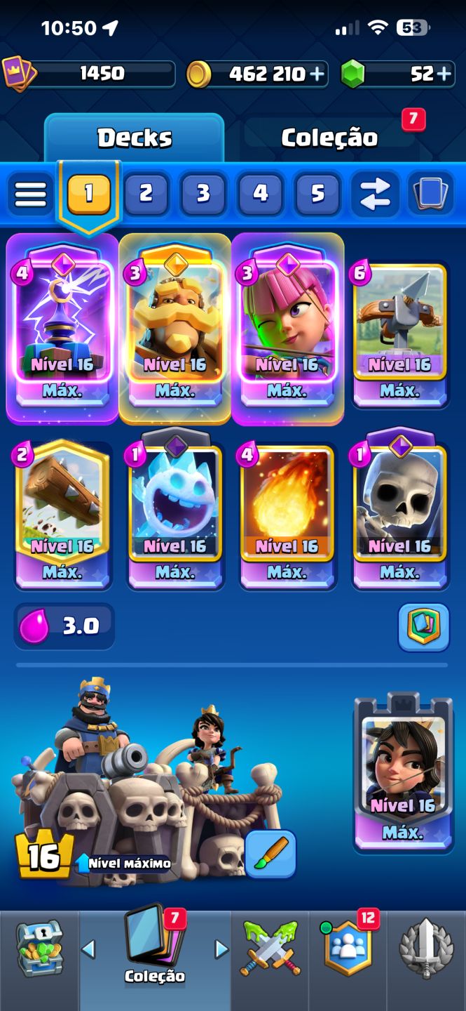 CONTA CLASH ROYALE LVL 16 10 ANOS DE JOGO