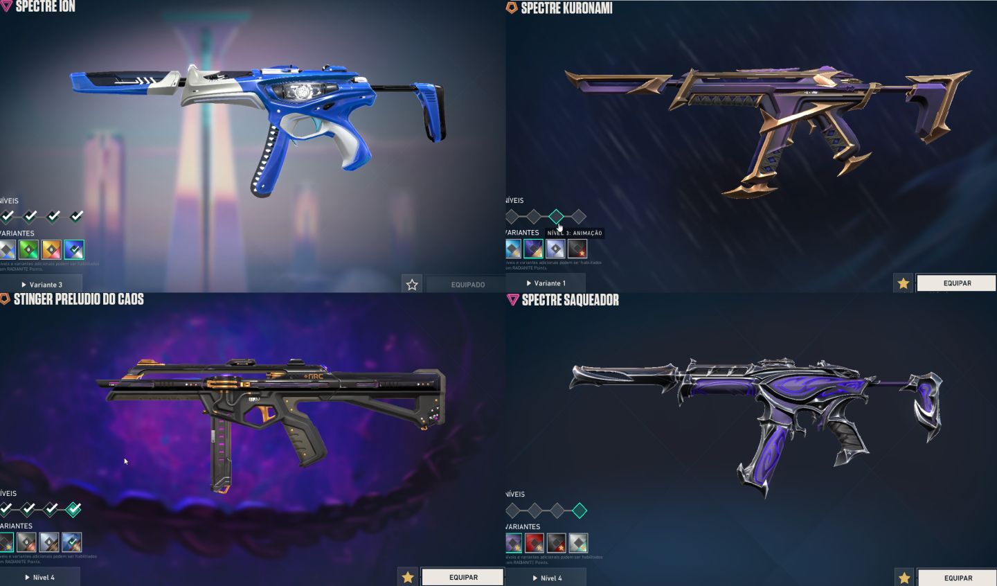 CONTA COM PACOTE CHAMPIONS 2023, 2024, 2025, VCT LOCK//IN E KARAMBIT VCT 25.