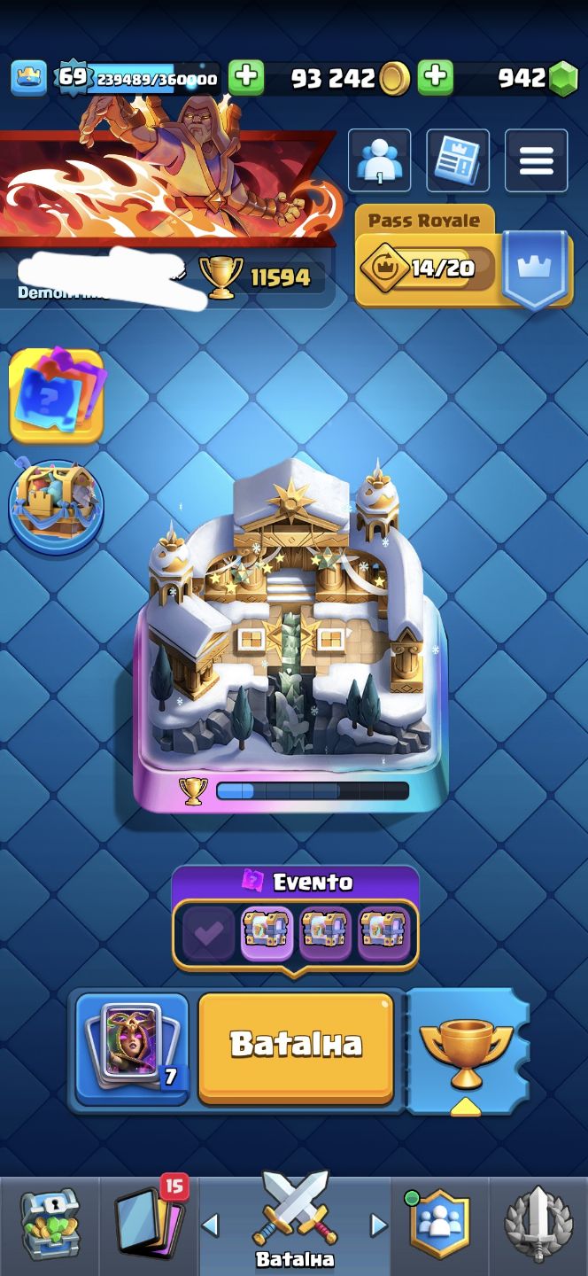 Conta clash royale mt bem updada 11k+trofeus