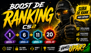 CS2 RANK BOOST | GAMERSCLUB | PREMIER | COMPETITIVO | BRAÇO DIREITO | SOLO BOOST