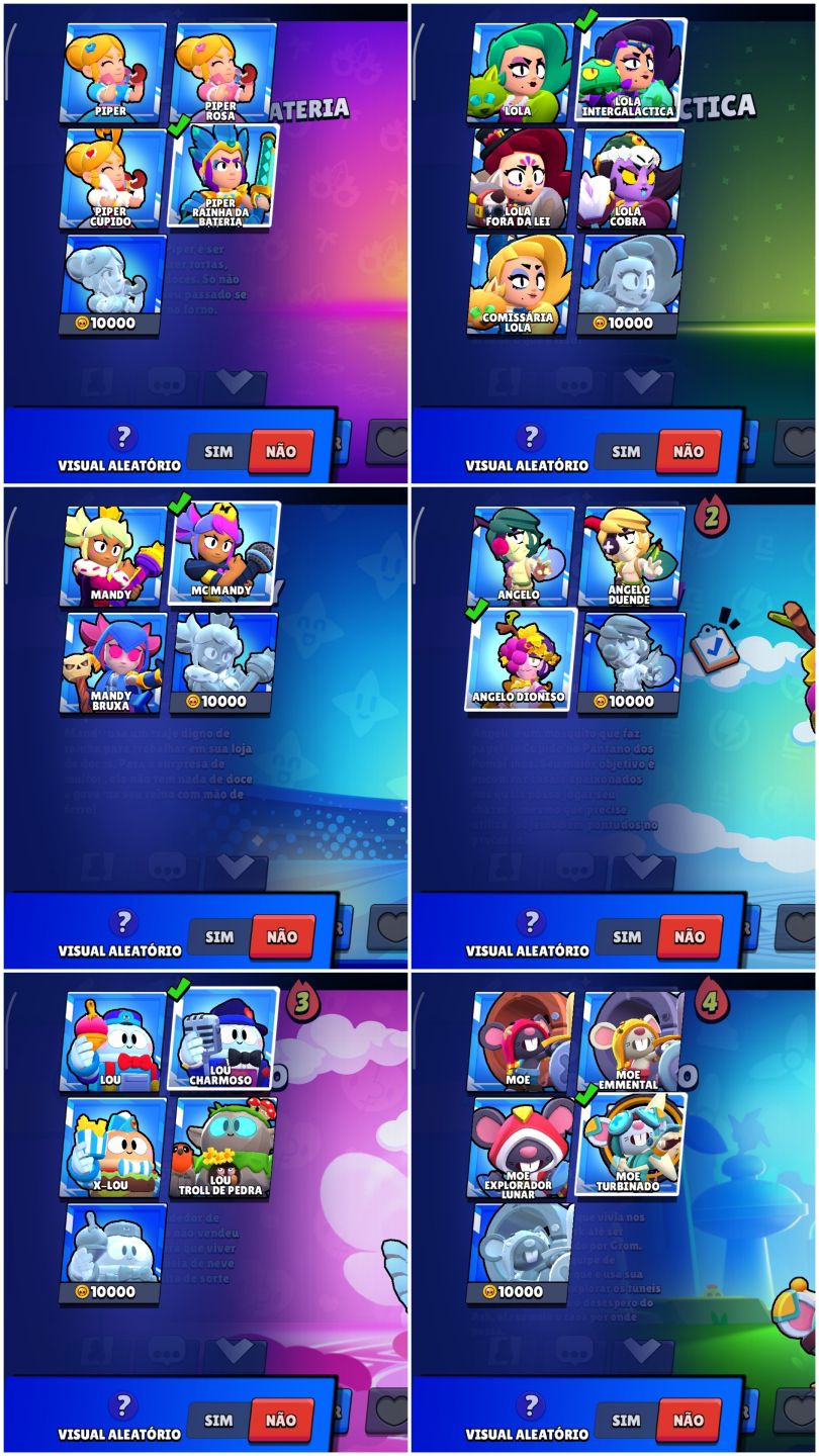 Conta de brawl stars 80 mil troféus, skins raras+ conta antiga barata