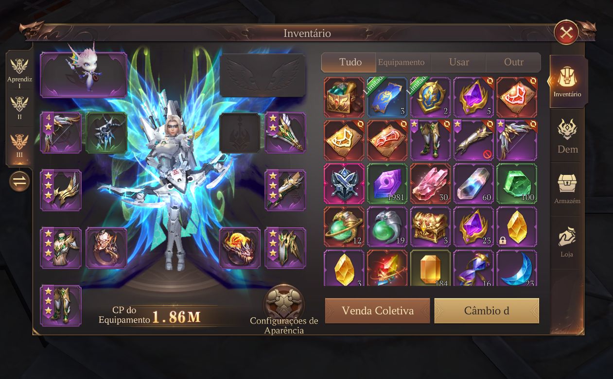 Conta MU: Dark Epoch | VIP 11 | Elfo INI 991M CP | Servidor URUK 21
