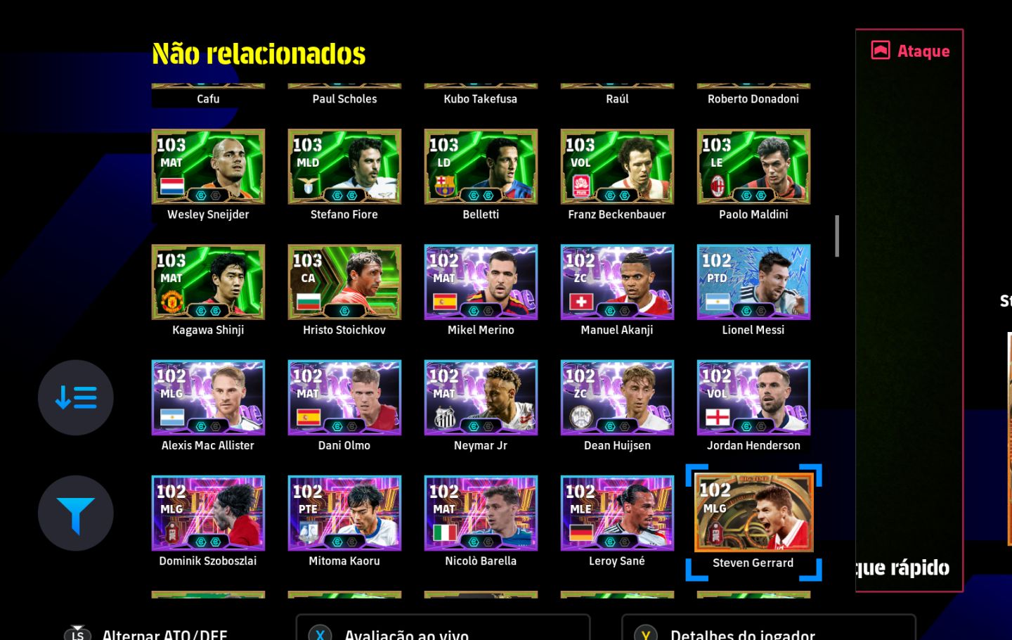 CONTA STEAM eFootball | Buffon 108, Adriano 107, Messi 109, Hazard 109 | Força