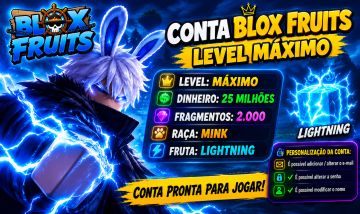 CONTA LEVEL MAX DE BLOX FRUITS (2800), FRUTA LIGHTNING EQUIPADAA!!