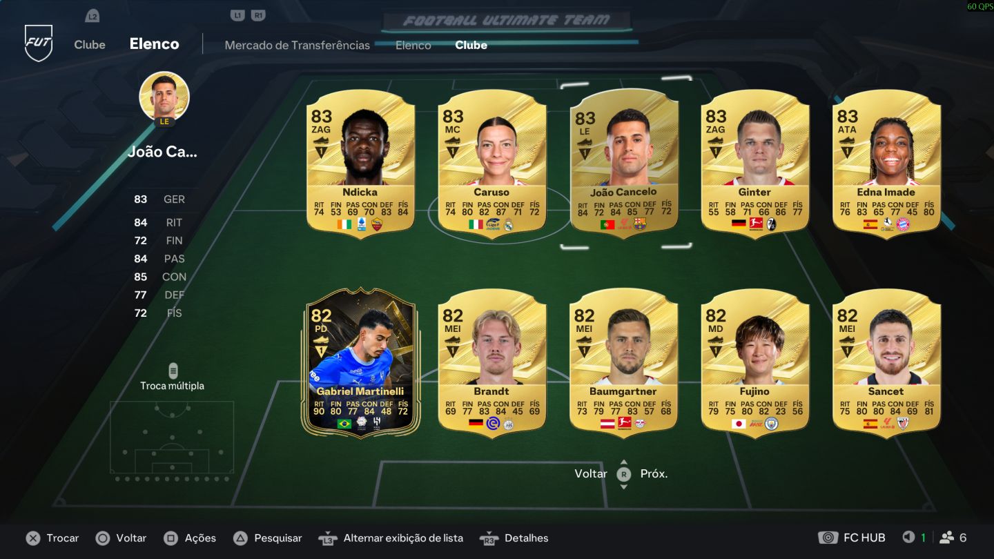 Conta EA FC 27 Galeria Lv.10, Div 2, 700k coins, time de 2.1M.