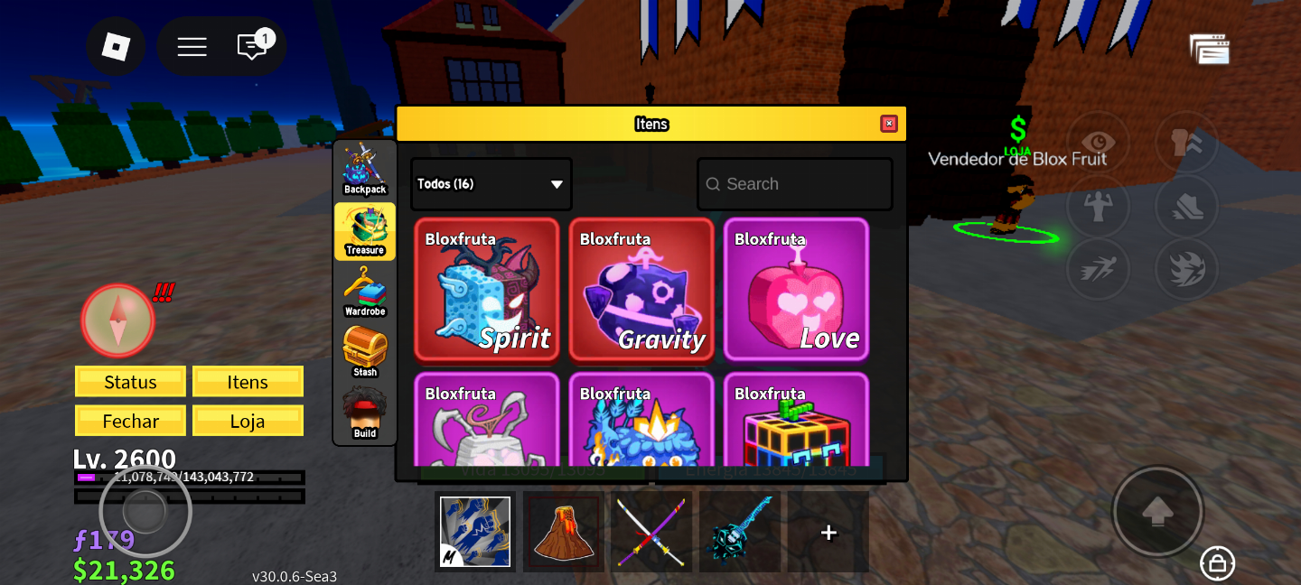Conta Roblox - Grow a Garden e Blox Fruits