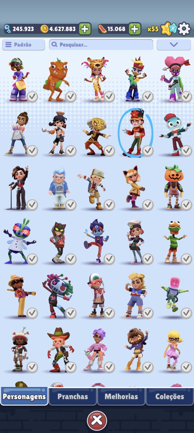 Subway Surfers 324 personagens e 233 trajes