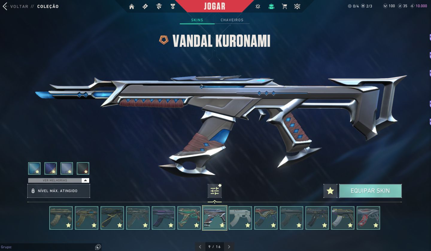 Conta de valorant com skins raras vandal champions, arcane e kuronami 2.0