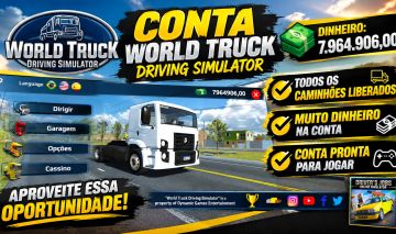 CONTA WORLD TRUCK DRIVING SIMULATOR COM TODOS OS CAMINHÕES E MUITO DINHEIRO