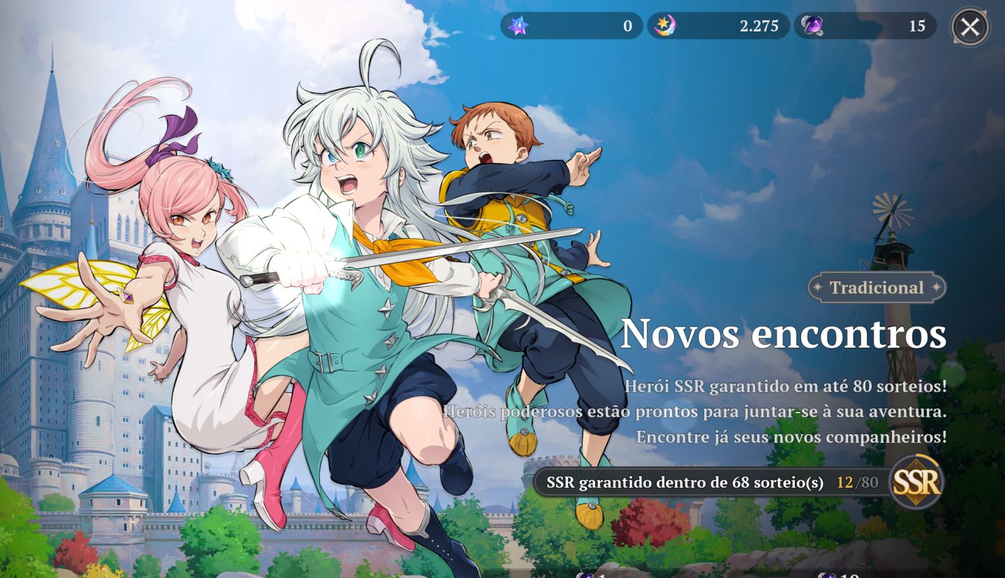 Conta nanatsu origin: Gowther, Derieri, Meliodas, entre outros
