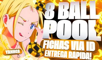 [Mais Barato] Fichas 8 Ball Pool (1,1M/2m/3m/4,7m/6m de Fichas Via Id)