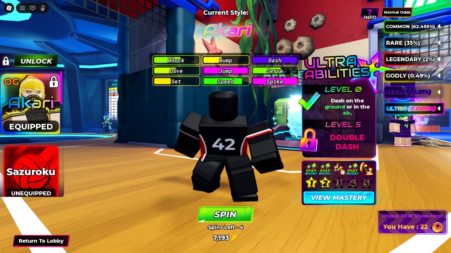CONTA TOP VOLLEYBALL VBL AKARI + TWINS + HABILIDADES OPs