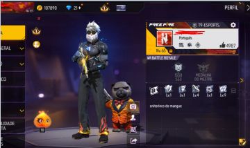 CONTA FREE FIRE - LVL 65 - ANTIGA