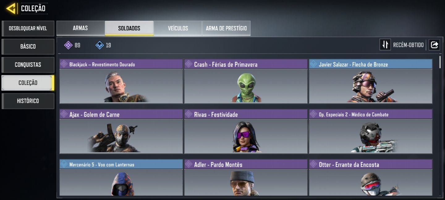 CONTA TOP CALL OF DUTY MOBILE NÍVEL ALTO + SKINS RARAS