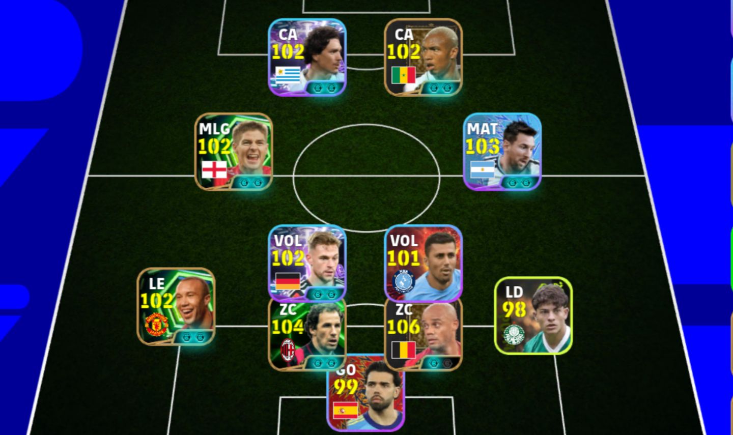 Conta de efootball com kompany e outros jogadores