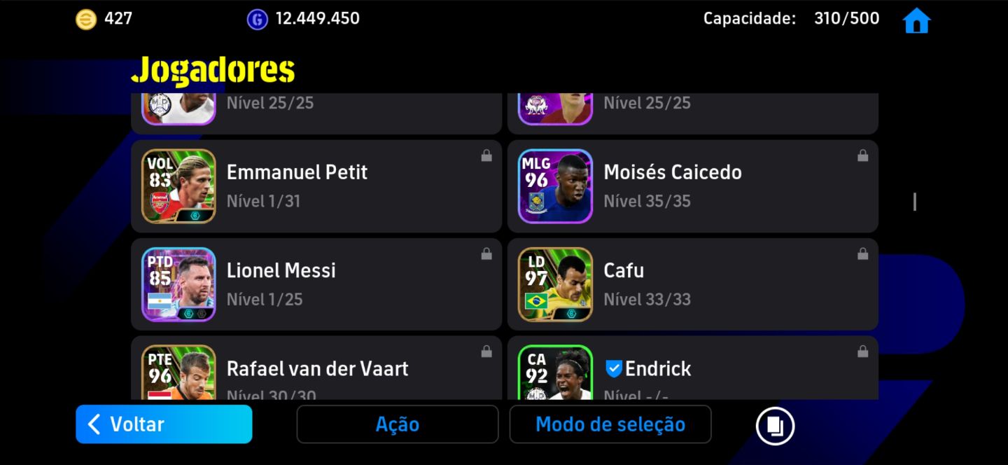 Conta Efootball Messi Raro 2014 + Rudiger ST Antigo + FC 3149