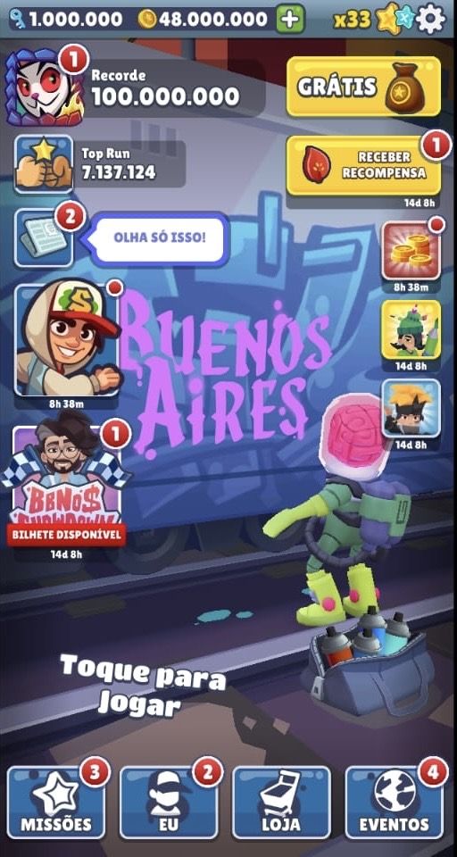 CONTA COMPLETA SUBWAY SURF |48M DE MOEDAS| 1M DE CHAVES | TODAS PRANCHAS E SKINS