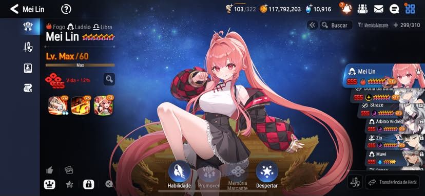 Conta Epic Seven ( e7 ) Dona da balança SSS, Mei Lin SSS, Arby SSS