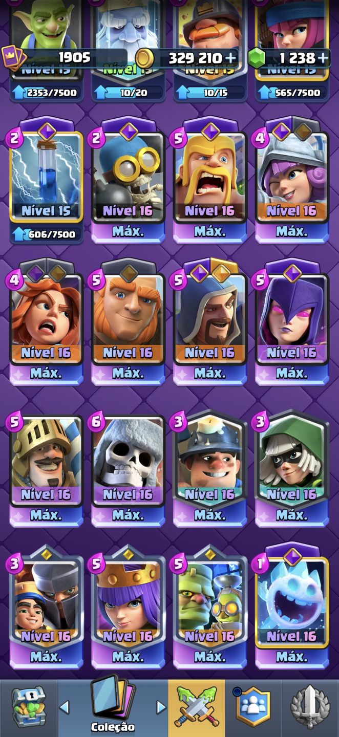 Conta de clash royale
