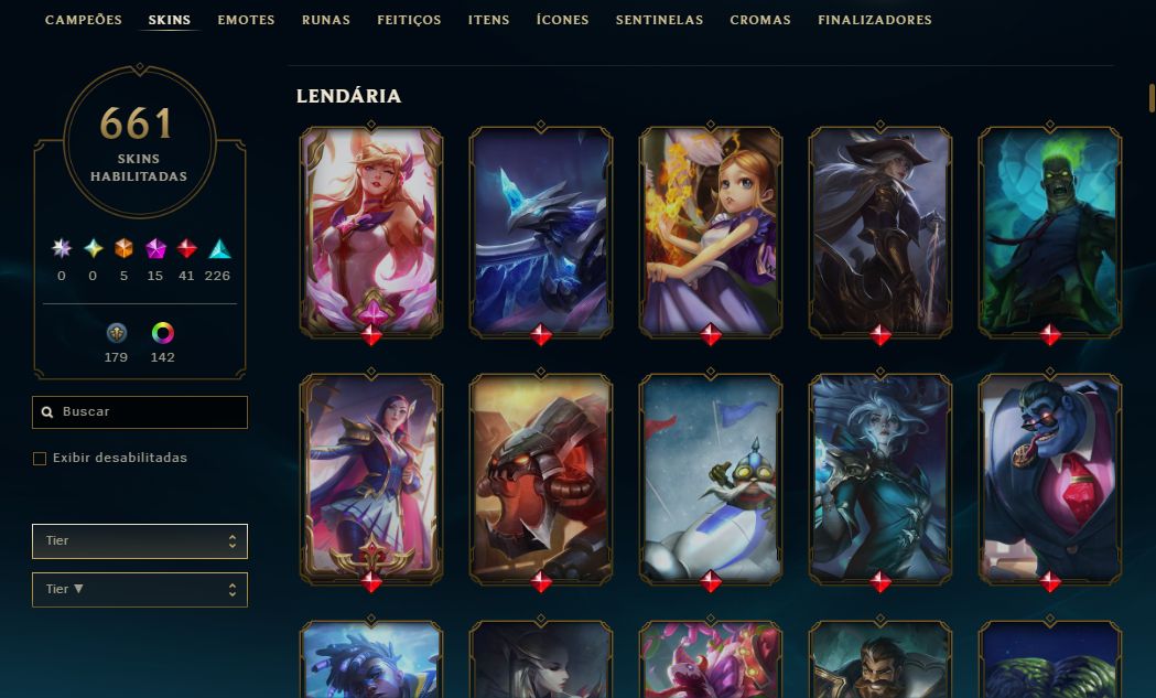 CONTA LOL | 661 SKINS | SEASON 2012