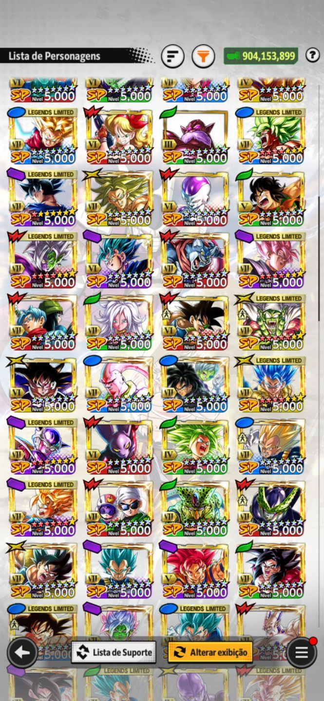 CONTA DRAGON BALL LEGENDS END GAME LVL 680